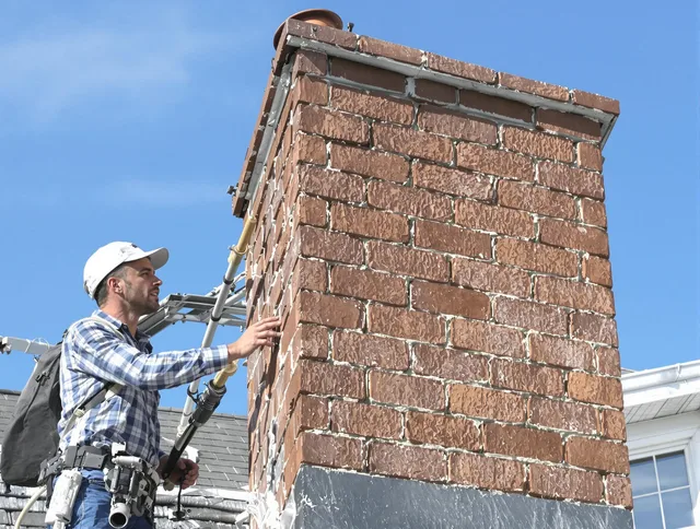 Brickwork for a chimney rebuild by Weston Chimney Sweep in Weston, CT