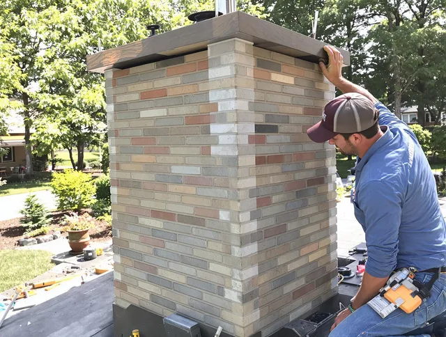 Weston Chimney Sweep completing a modern chimney remodel in Weston, CT