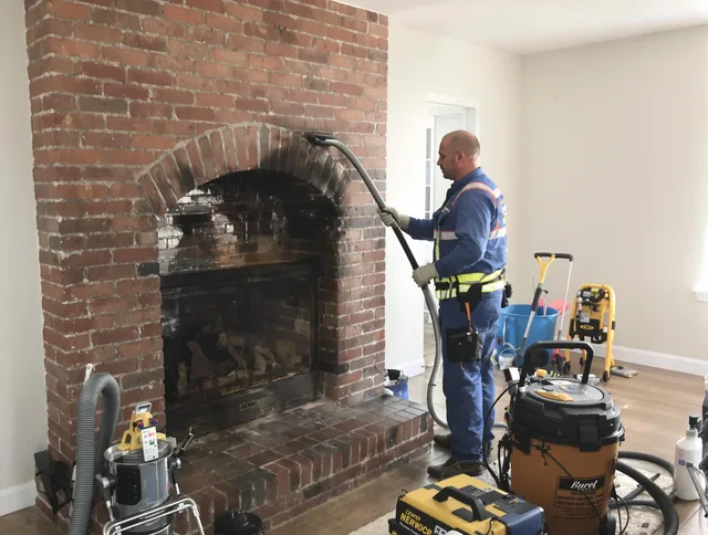 Weston Chimney Sweep expert performing detailed chimney sweep in Weston, CT