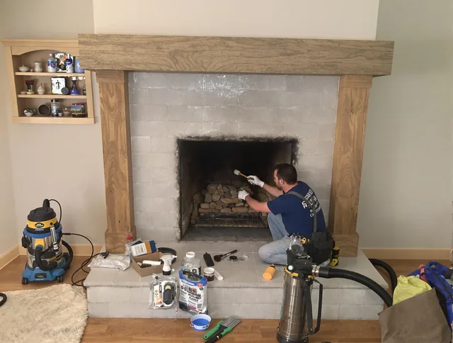 Detailed creosote removal process by Weston Chimney Sweep in Weston, CT