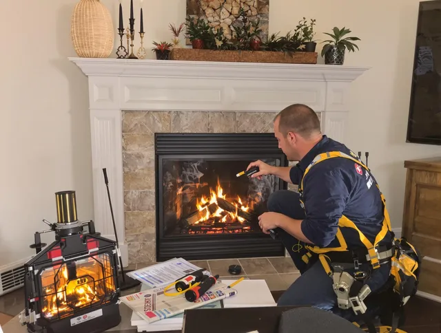 Safety-focused fireplace inspection by Weston Chimney Sweep in Weston, CT