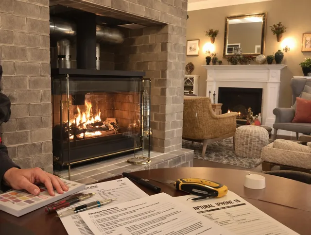 Weston Chimney Sweep verifying fireplace safety measures in Weston, CT