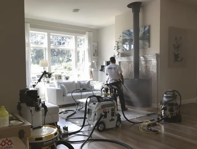 Soot removal service by Weston Chimney Sweep for a fireplace in Weston, CT